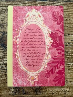 Compendium | Pink Floral Decorative Journal Notebook with Cream Spine